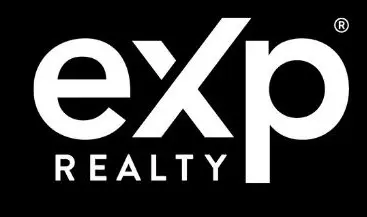 Logo of eXp Realty with bold white text on black background.