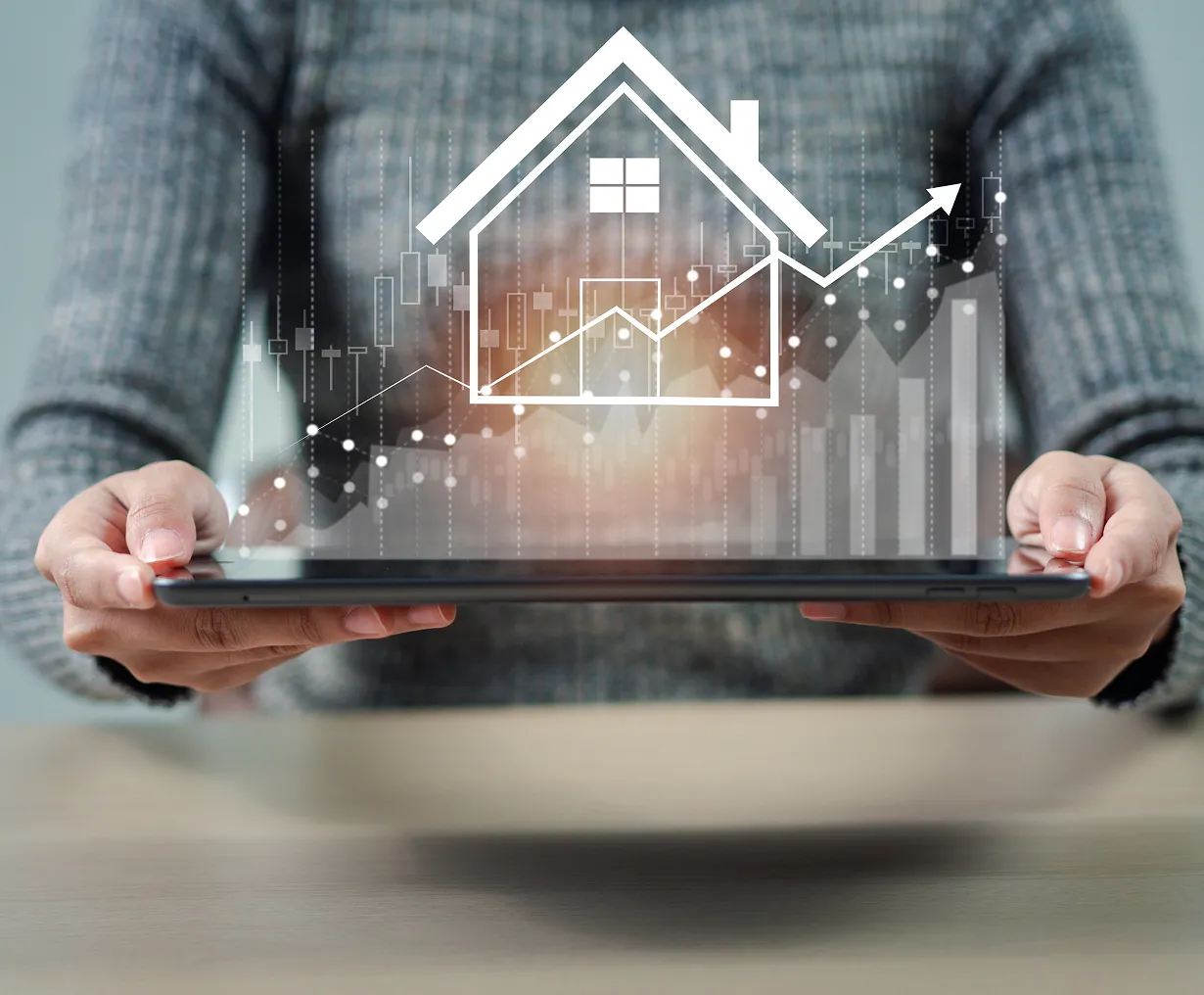 Digital real estate growth concept